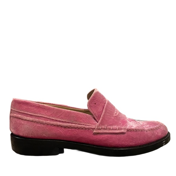 MR by Man Repeller Pink Suede Paisley Loafers 36 - Picture 5 of 11